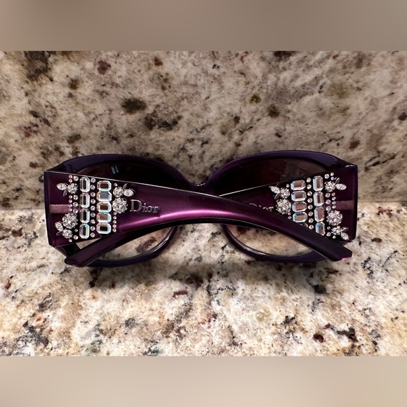 Christian Dior Limited Edition Sunglasses 609J8 Purple Crystal RARE - Picture 9 of 11